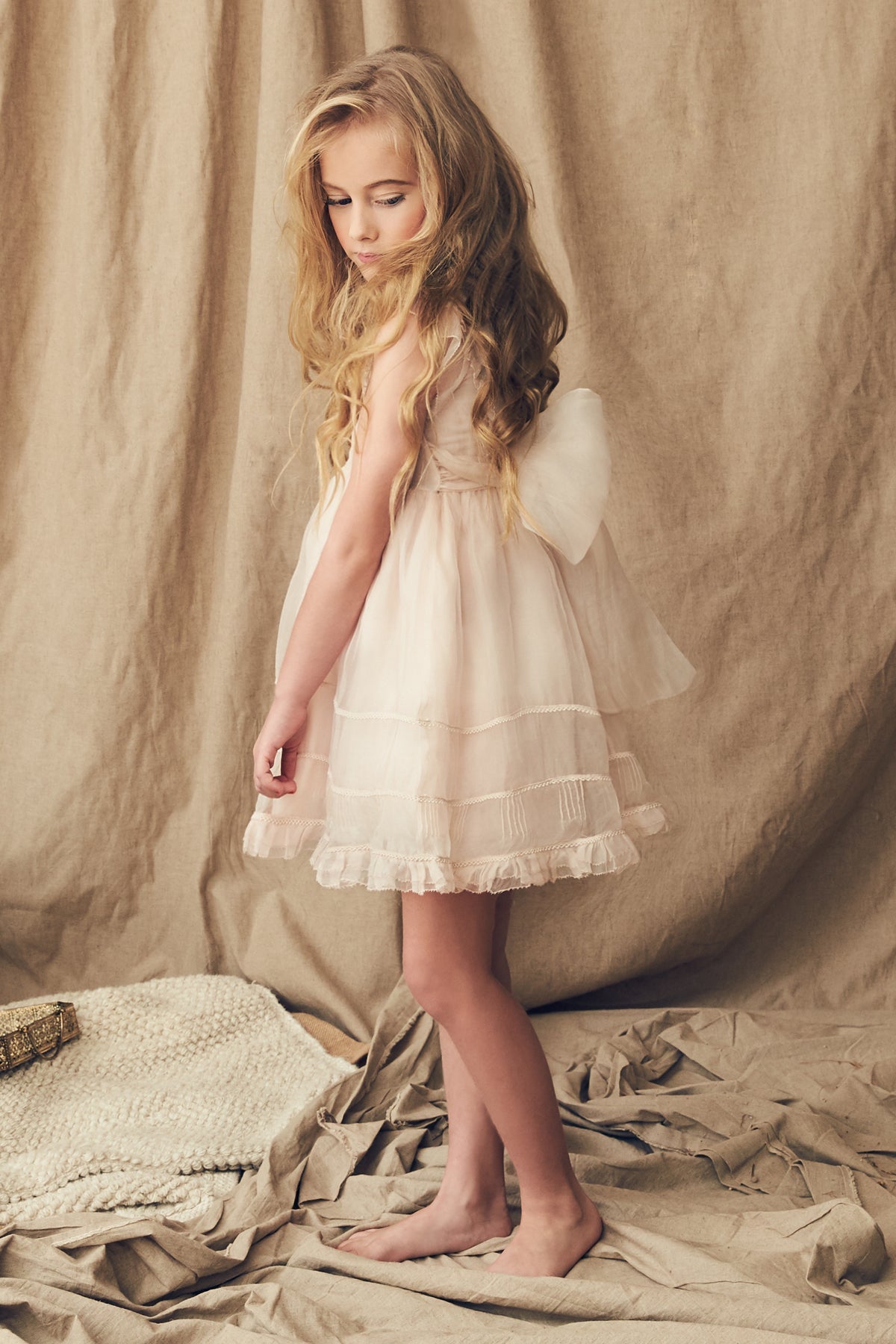 Nellystella Teniness Girls Dress - Floral Wreath (Size 2 left) main image 0