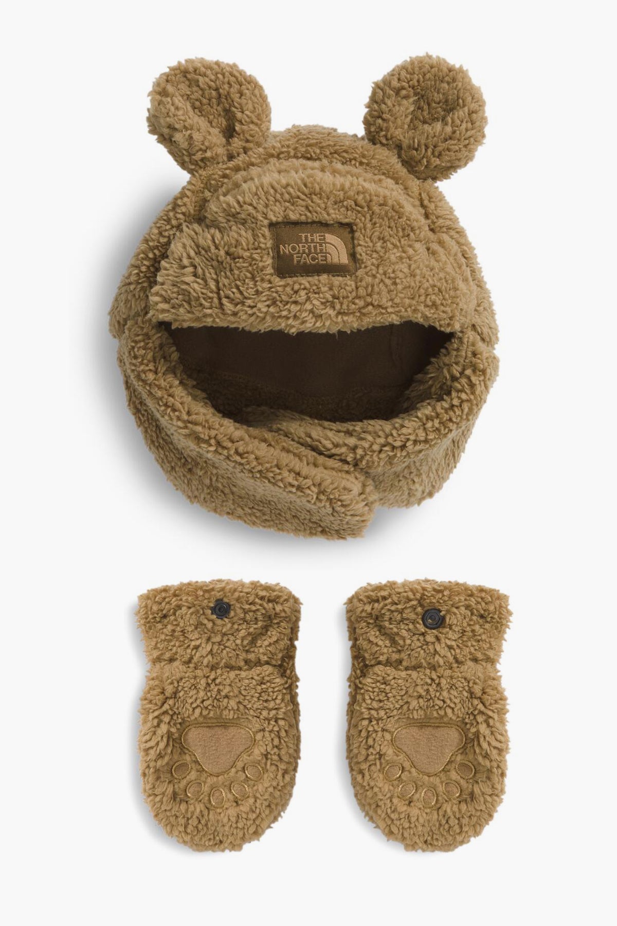 3-piece Baby North Face Bear Trapper Set - Teddy Brown – Mini Ruby