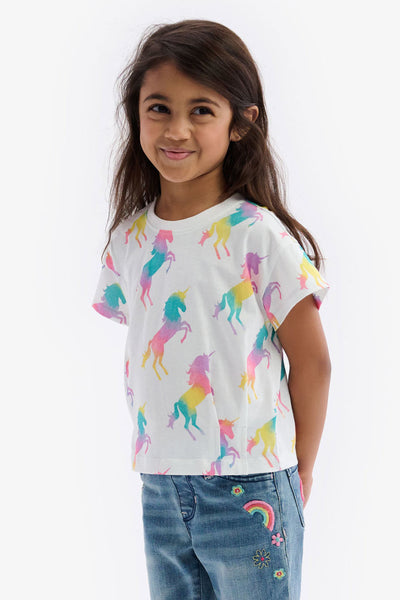 Girls Shirt Hatley Unicorn Rainbow