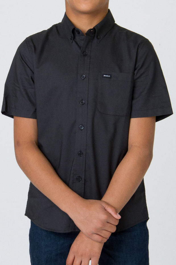 Boys black short sleeve dress shirt online