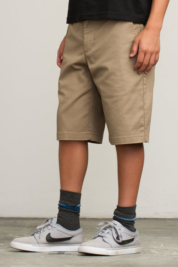 Boys Shorts RVCA Weekday Dark Khaki – Mini Ruby