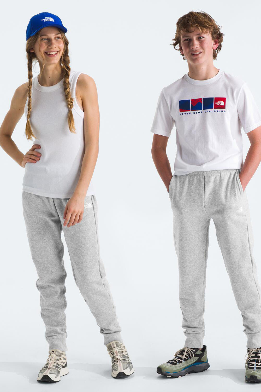 Light grey north face joggers store
