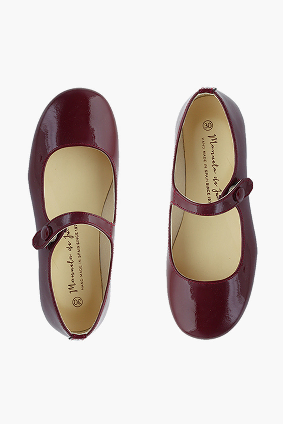 Manuela de Juan Mimi Mary Jane Girls Shoes Burgundy