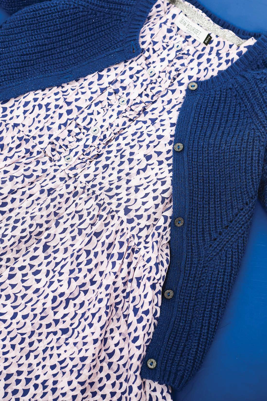 Jean Bourget Royal Blue Girls Cardigan (Size 4 left) Mini Ruby