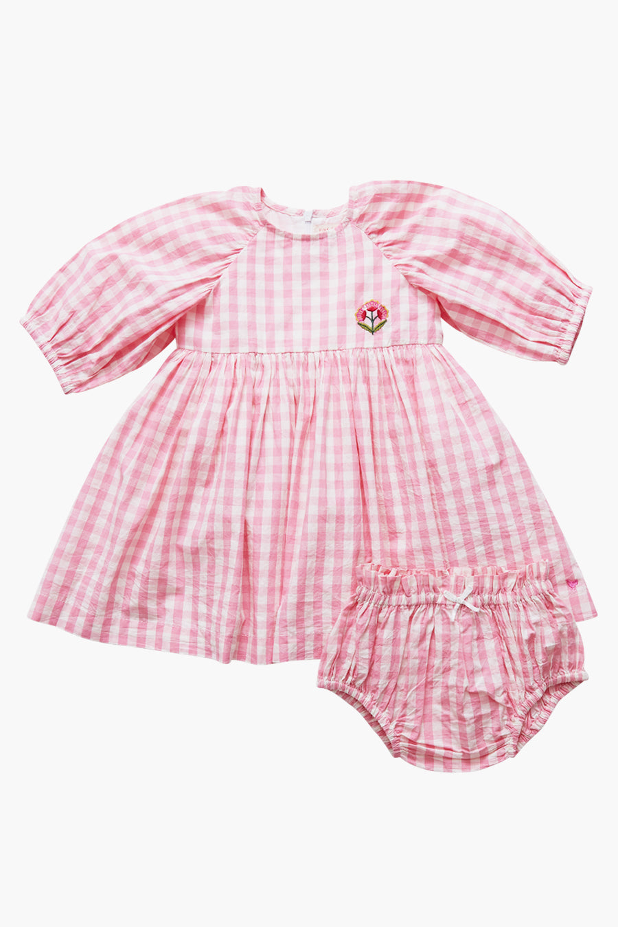strapless open back dress Baby Danielle Dress Set - Pink Gingham Baby 6/12M