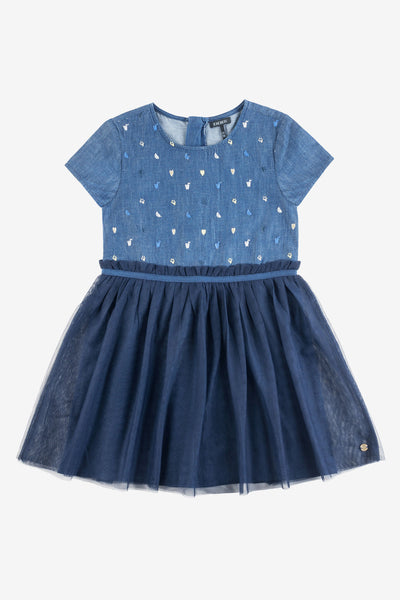 IKKS Chambray and Tulle Dress