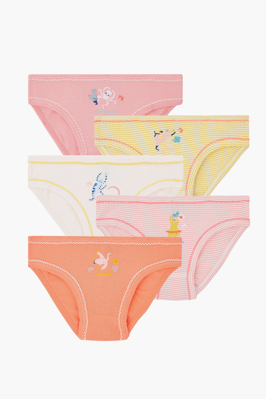 Petit Bateau 5-Pack Dancing Girls Underwear (Size 4 left) – Mini Ruby