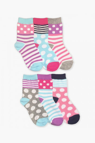 Jefferies Socks Multicolor Kids Socks 6-Pack