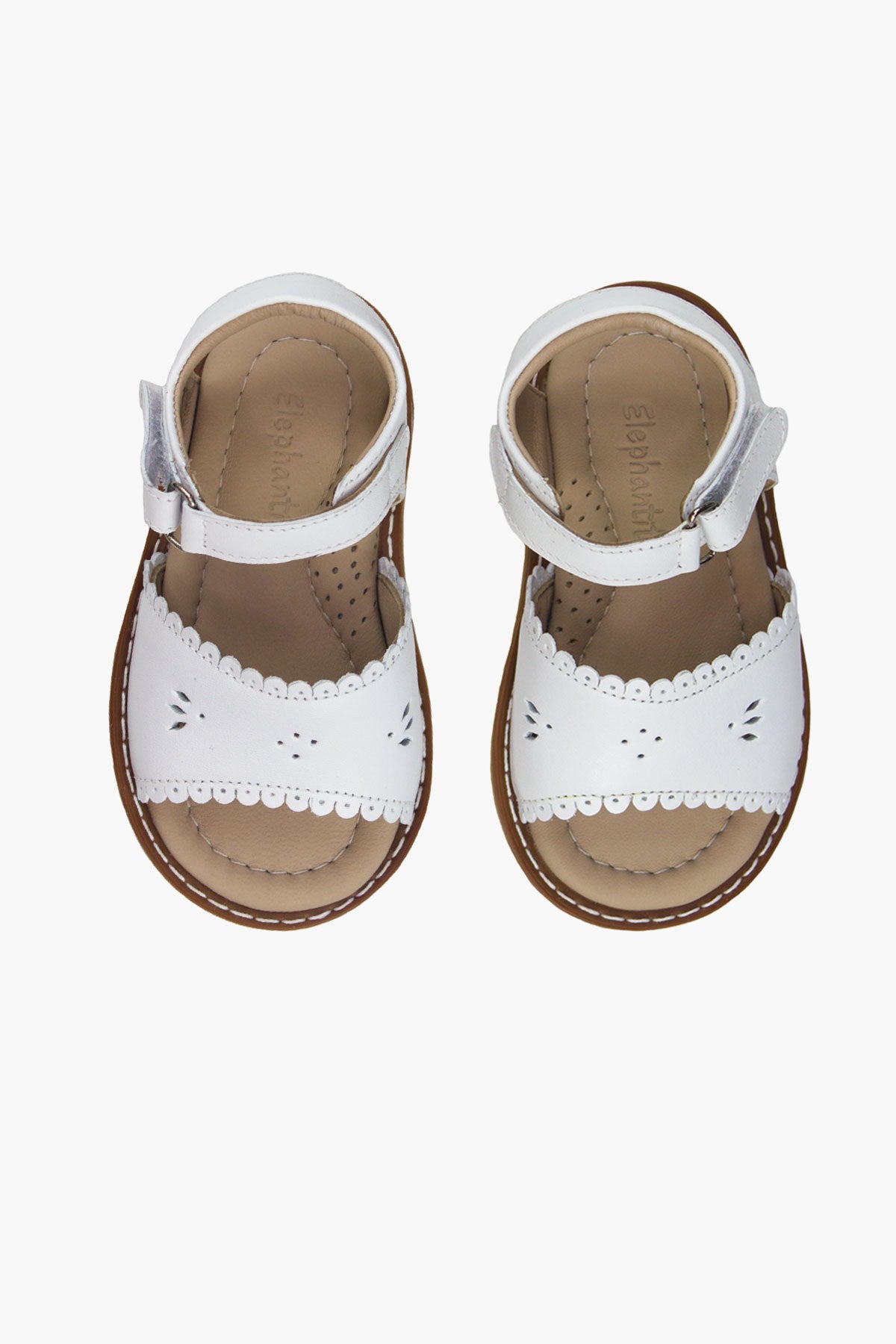 Elephantito Baby White Sandals Elephantito Classic Baby Sandals