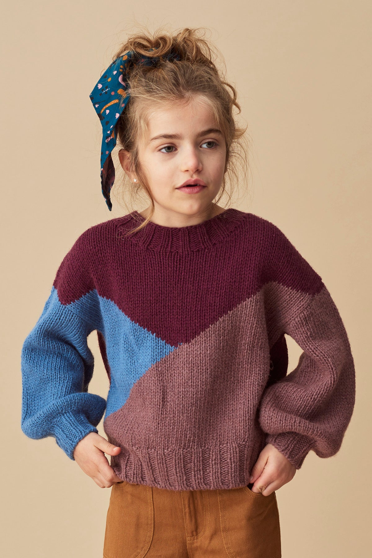 Soft Gallery Essy Chunky Knit Girls Sweater – Mini Ruby