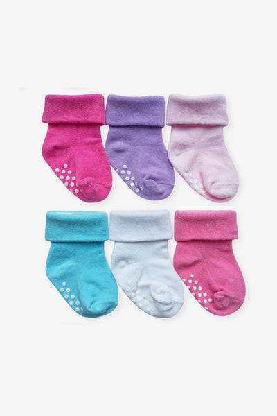 Jefferies Socks Non-Skid Girl's Socks 6-Pack