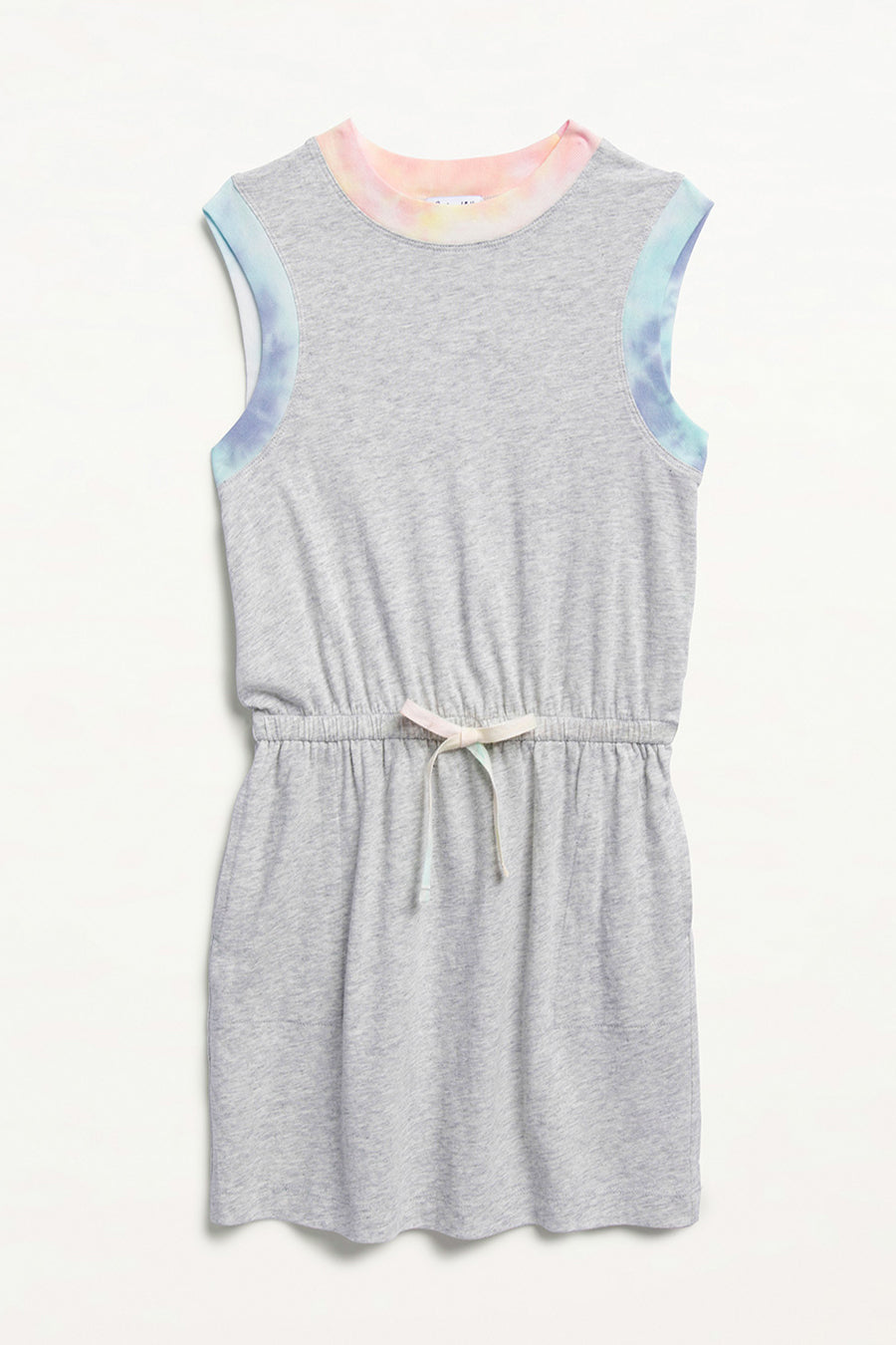 Splendid Girl's Tie-Dye Trim Dress - Light Grey Heat - Size 10 Splendid Girl's Tie-Dye Trim Dress - Light Grey Heat - Size 10