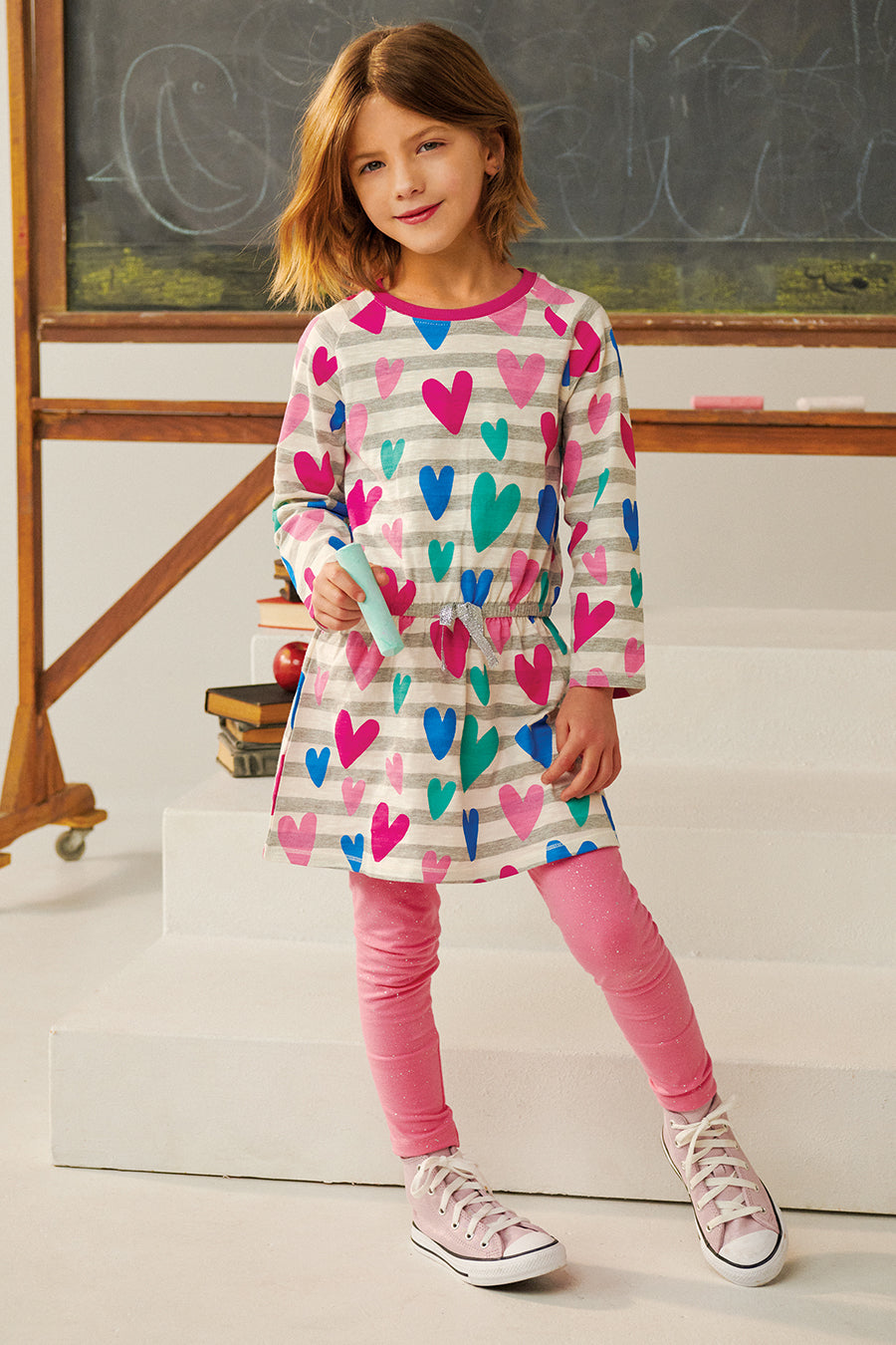 Hatley Drop Waist Dress - Lovey Hearts Hatley Drop Waist Dress - Lovey Hearts