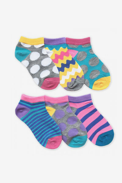 Jefferies Socks Dots And Stripes Low Cut Socks 6-Pack