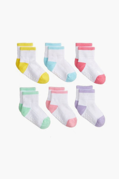 Jefferies Socks Baby Girl No-Slip Socks 6-Pack