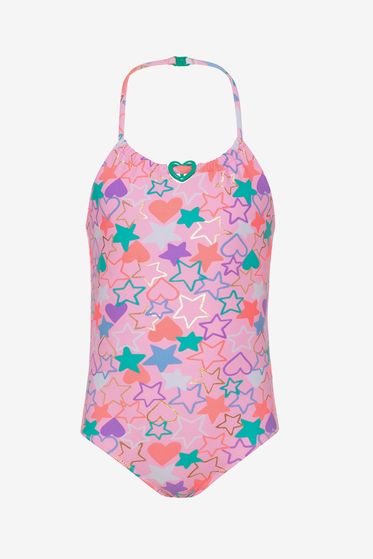 Sunuva Beaded Heart Girls Swimsuit Size 3 4 Left Mini Ruby