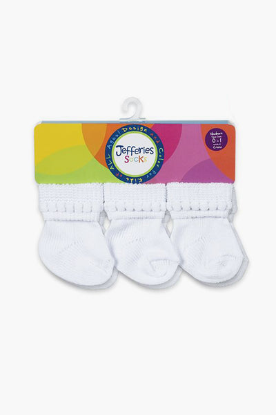 Jefferies Socks Rock-A-Bye Baby Socks 6-Pack - White