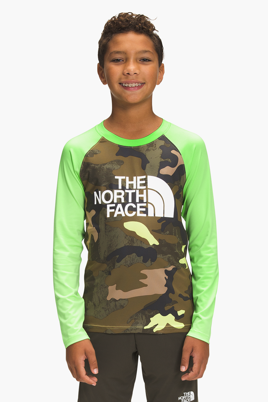 The North Face Boys Printed Amphibious Longsleeve Sun Tee M
