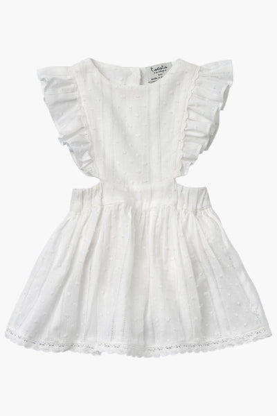 Tocoto Vintage Plumeti Baby Lace Dress With Bonnet