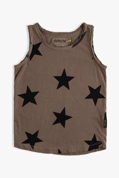 Nununu Star Kids Tank Shirt - Earth Brown