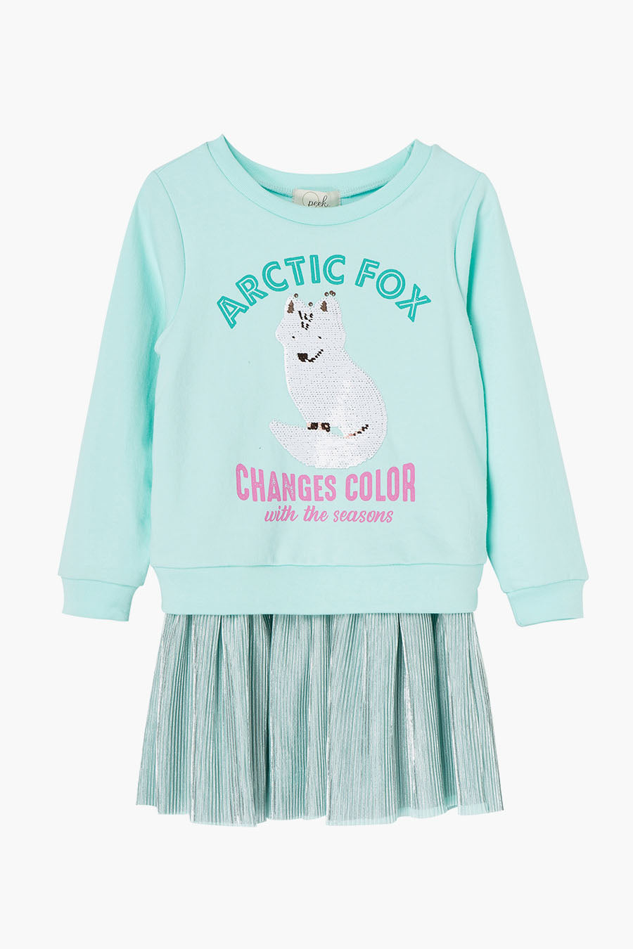 Peek Kids X The Nature Conservancy Girls' Arctic Fox Dress - Little Kid, Big Kid - Blue - Size 4/5 - Aqua Peek Kids X The Nature Conservancy Girls' Arctic Fox Dress - Little Kid, Big Kid - Blue - Size 4/5 - Aqua