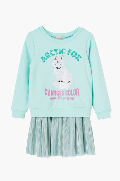 Peek Kids Arctic Fox Girls Dress