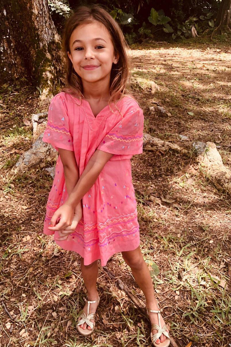 Girls Dress Nellystella Ava Coral Spring 8 / Coral Spring Girls Dress Nellystella Ava Coral Spring 8 / Coral Spring
