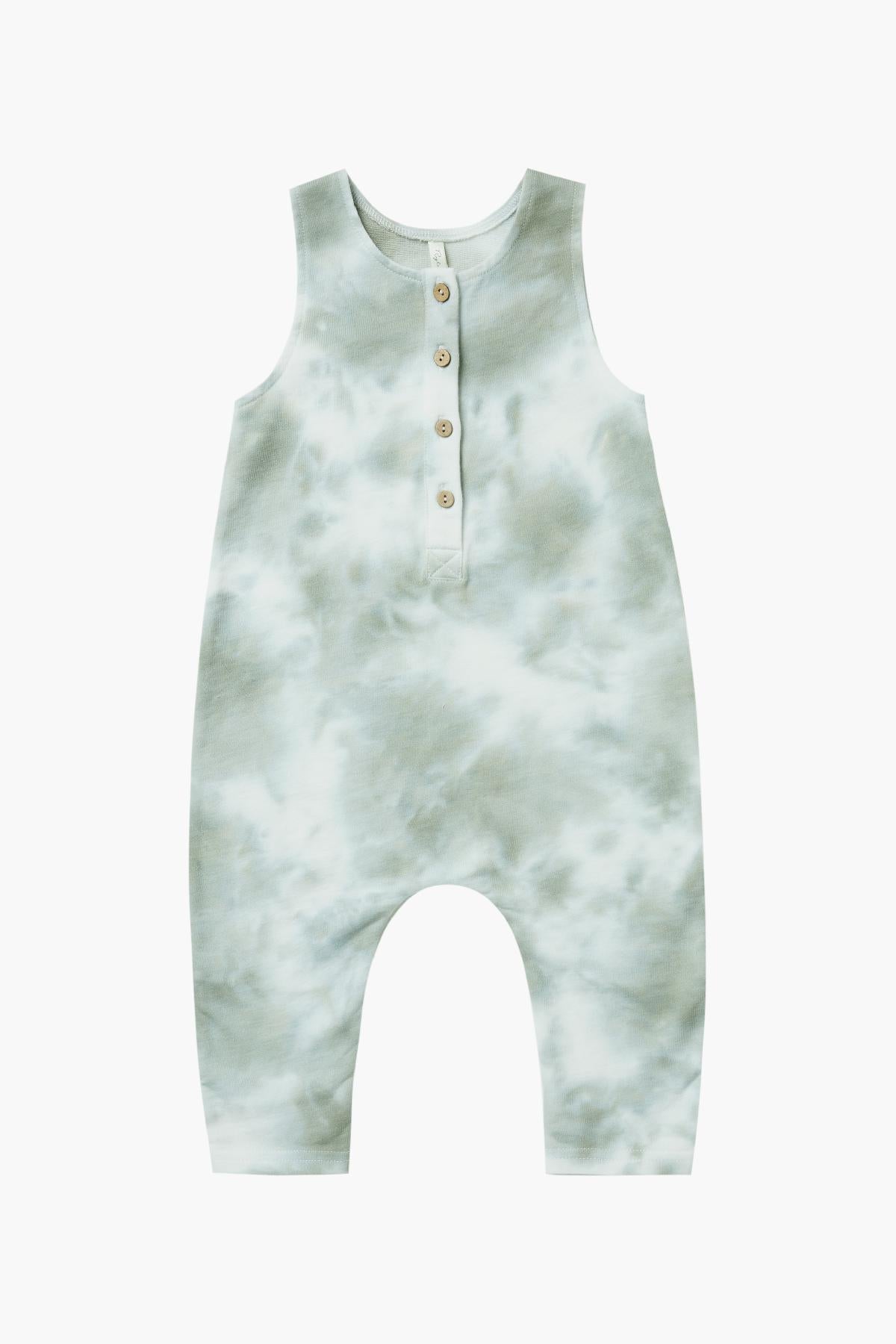 Bestaroo Charcoal Tie Dye Jumpsuit For Kids With Pockets And Adjustable Straps