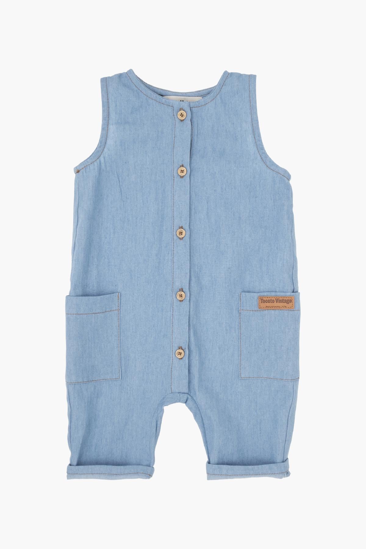 Tocoto vintage best sale denim romper