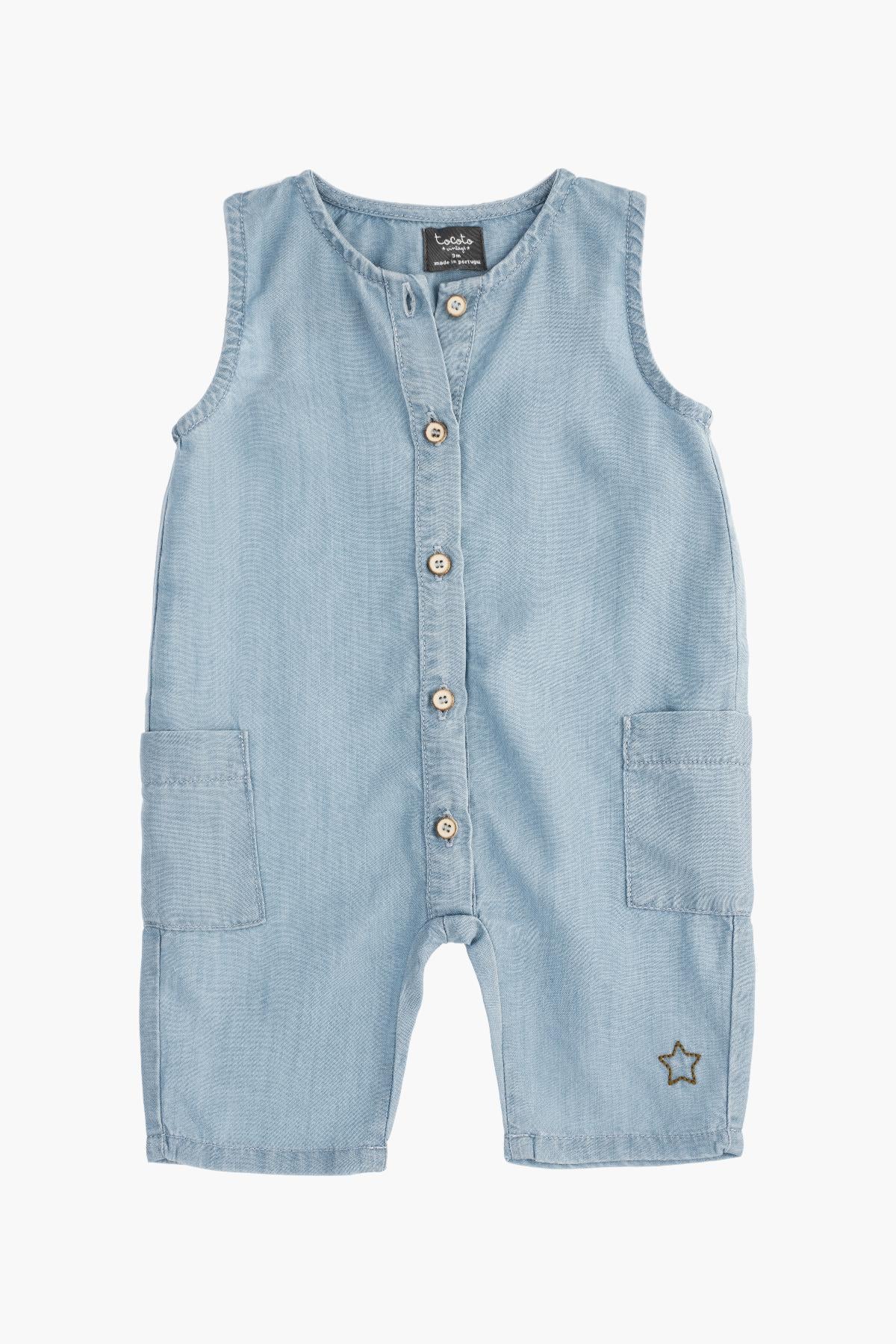 Tocoto vintage clearance denim romper