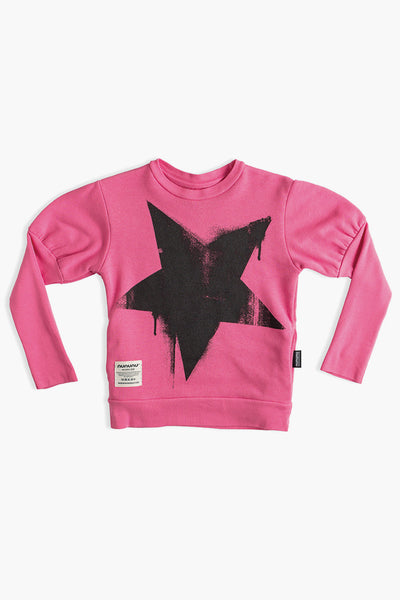 Nununu Falling Star Magic Girls Sweatshirt - Hot Pink
