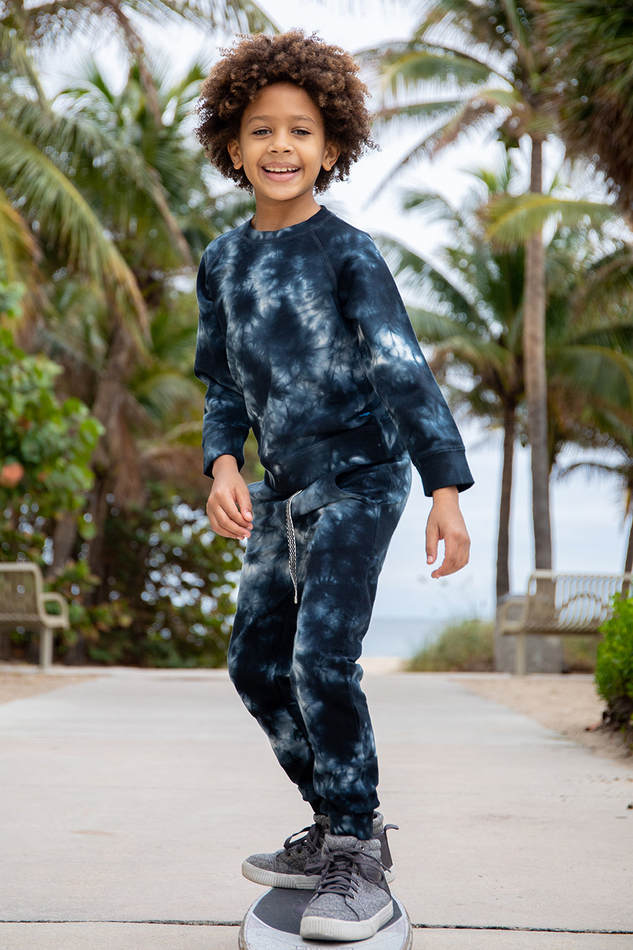 Feather 4 Arrow Tie Dye Cruz Kids Sweatpants Mini Ruby