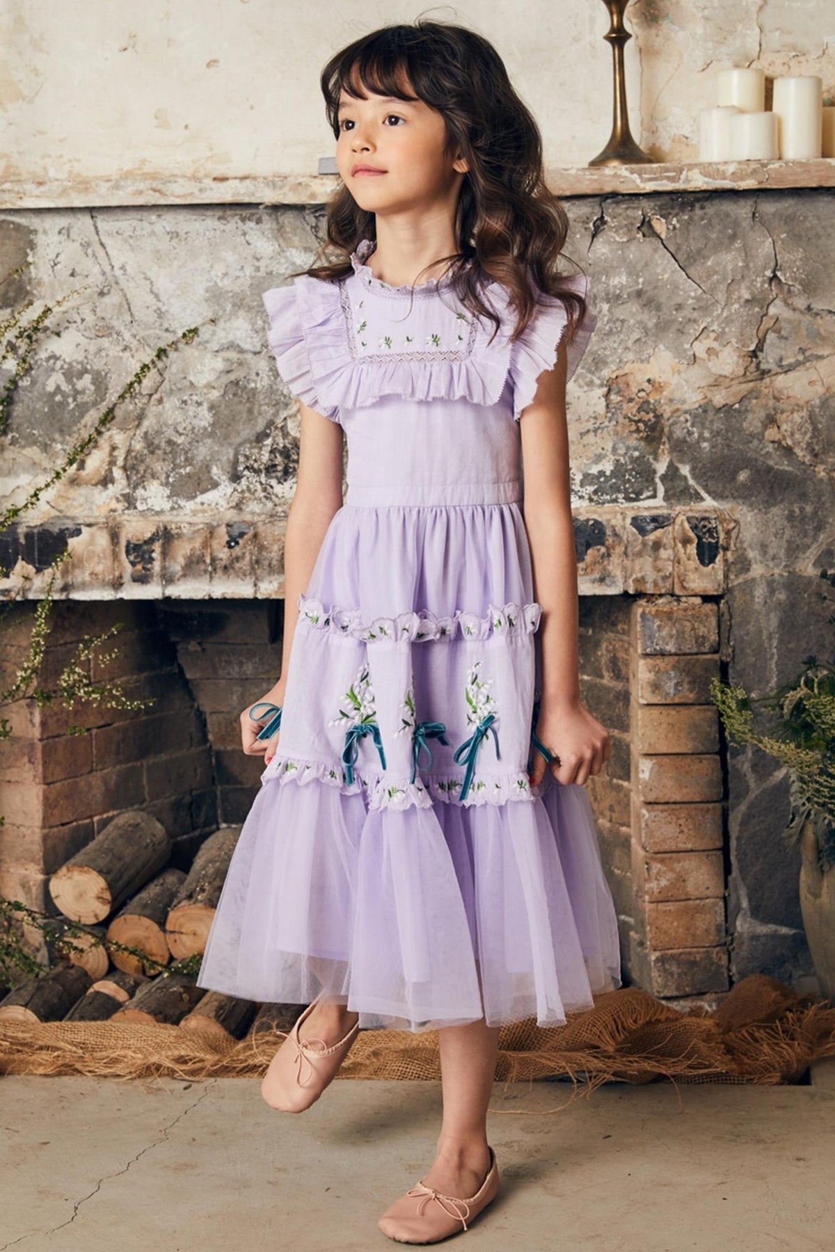 Nellystella Julianna Girls Dress Purple Haze 12 Purple Haze at Mini Ruby Contemporary Childrenswear