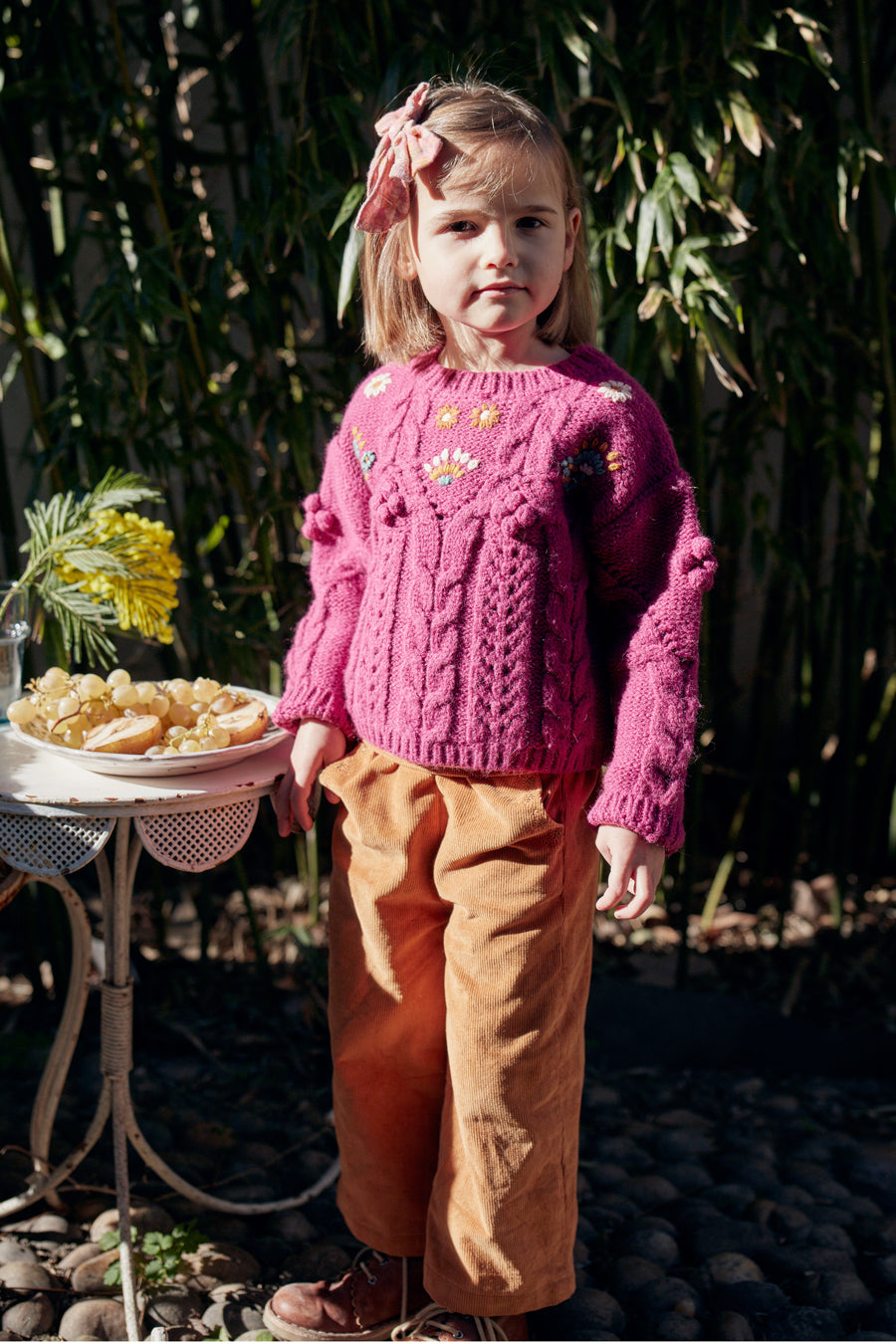 Girls Sweater Louise Misha Georgette Raspberry – Mini Ruby