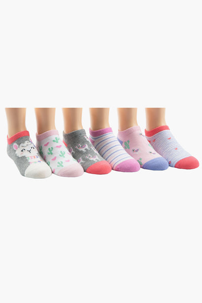 Stride Rite Lyla Llama Girls Socks 6-Pack 