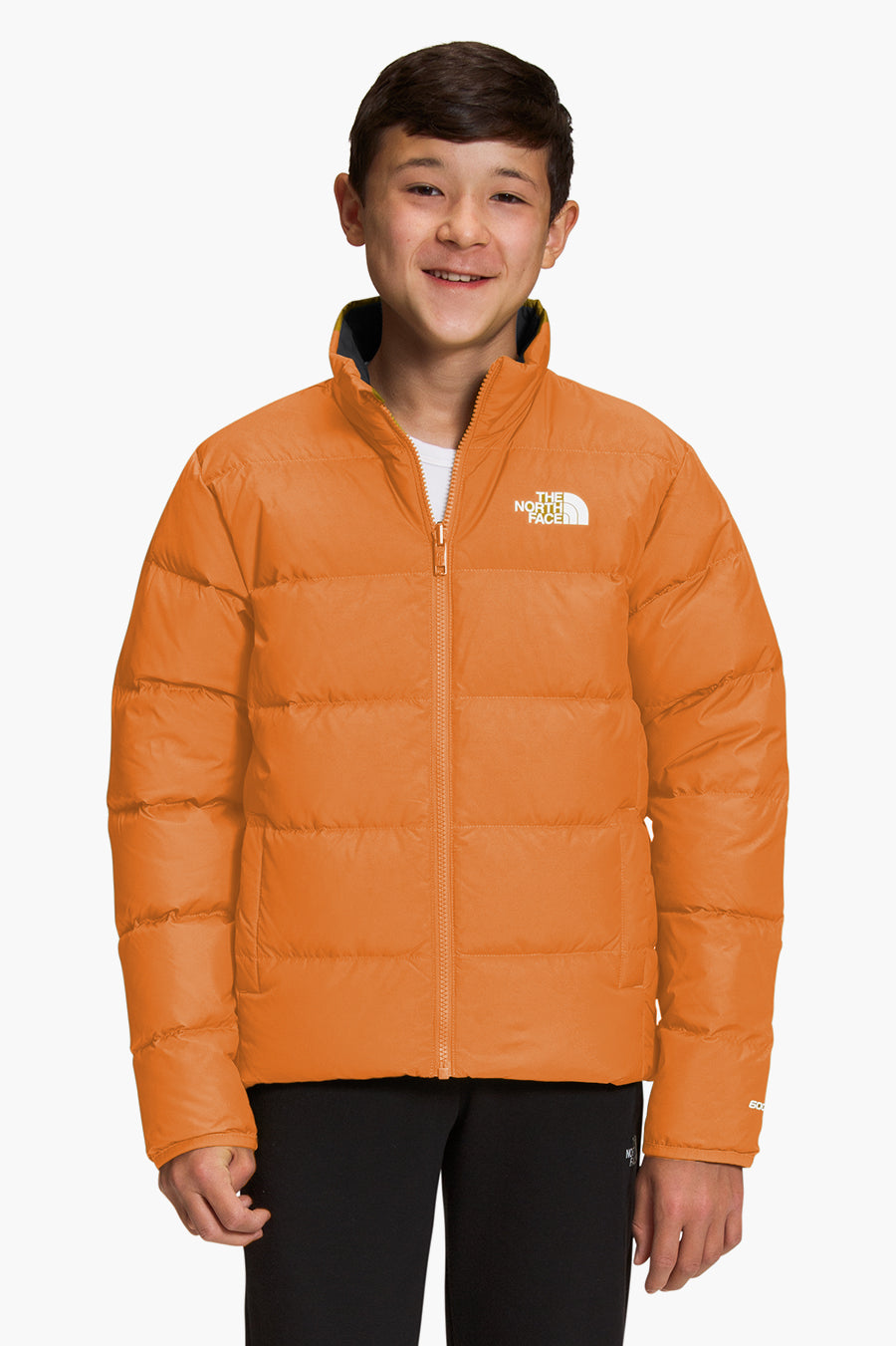 Kids Jacket North Face Reversible North Down Cone Orange (Size 12 left)