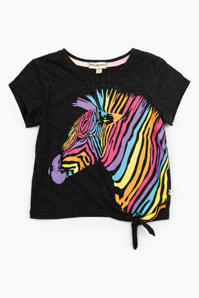 Appaman Phing Girls Shirt - Rainbow Zebra 