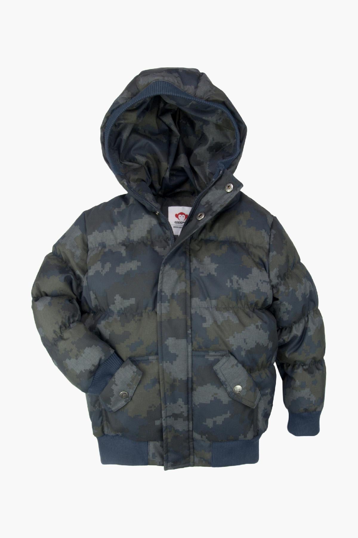 Boys Jacket Appaman Pixel Camo Puffy Mini Ruby