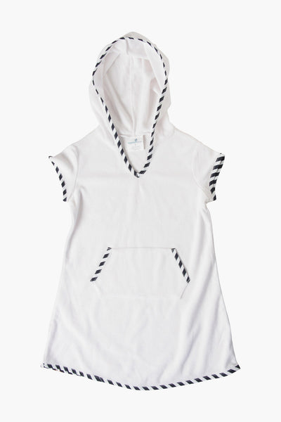 Snapper Rock Sailor Stripe Towelling Girls Cover-Up