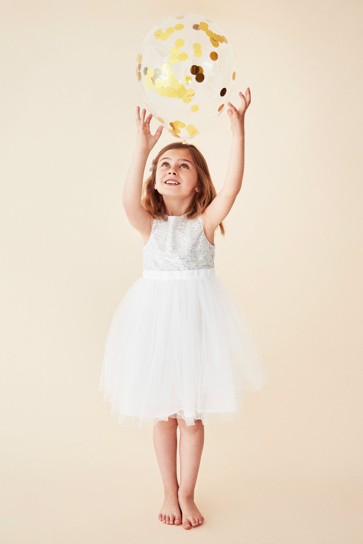 Lili Gaufrette Sequin Girls Party Dress Mini Ruby