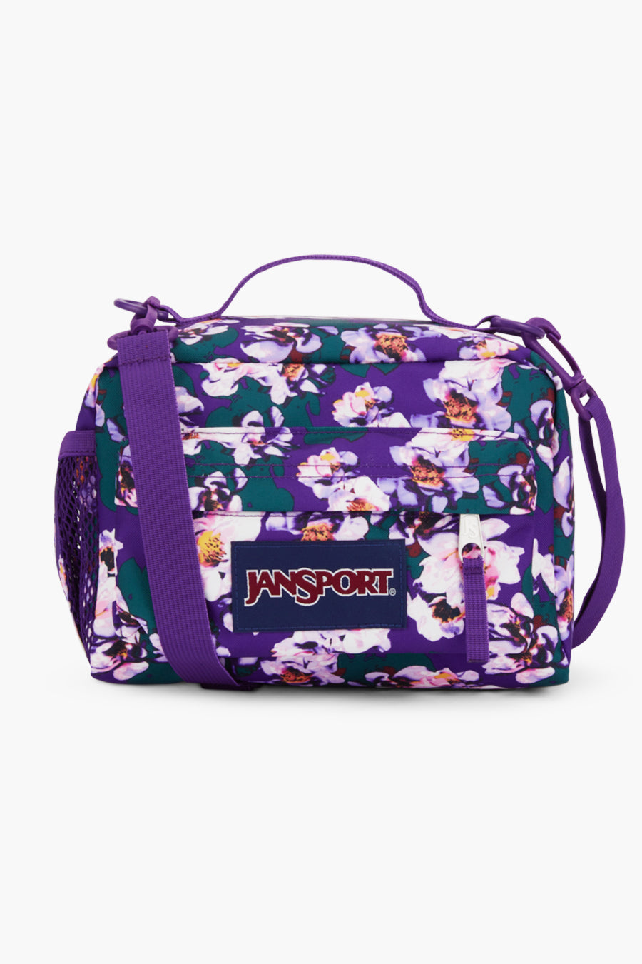 Kids Lunchbox JanSport The Carryout Purple Petals Mini Ruby