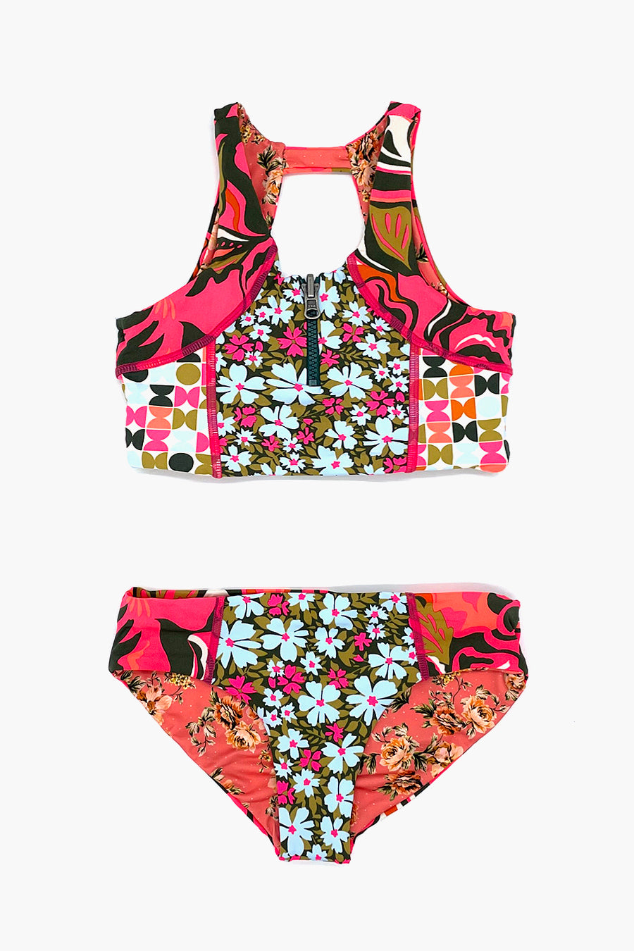 Girls Swim Maaji Twister Daybreak Mini Ruby