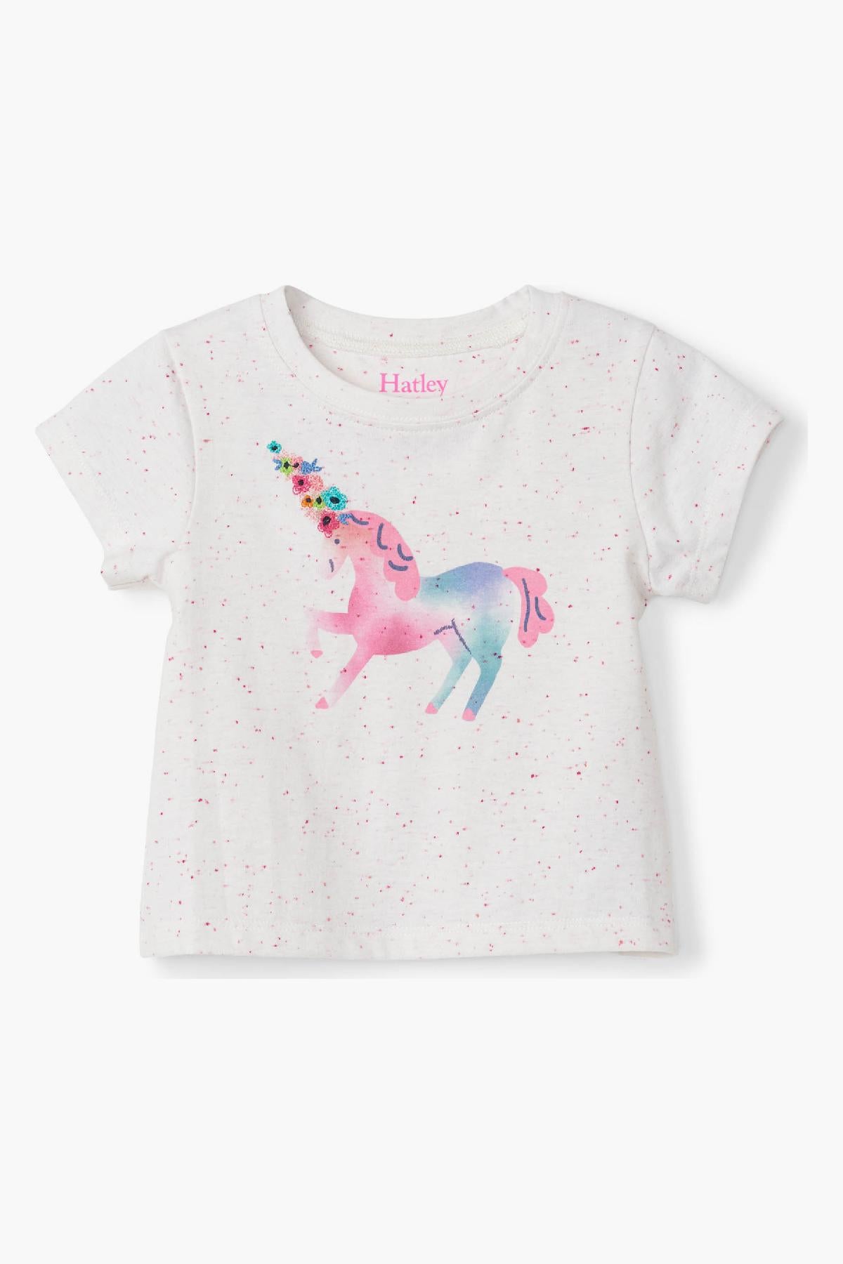 Hatley Rainbow Unicorn Baby Bodysuit with Hat