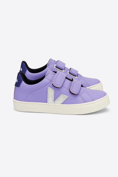 Veja V-12 Velcro Kids Shoes - Lavender