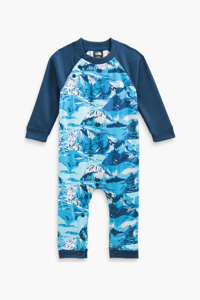 Baby Boy Romper North Face Waffle Baselayer Acoustic Blue