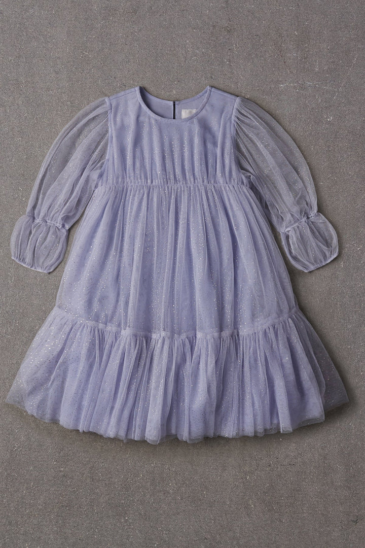 Flower Girls Dress Nellystella Alice Dress Glitter French Lilac
