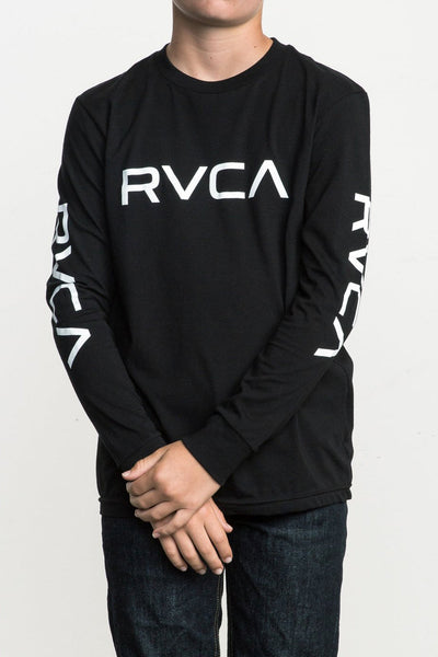 RVCA Big Rvca Long Sleeve Boys T-Shirt - Black