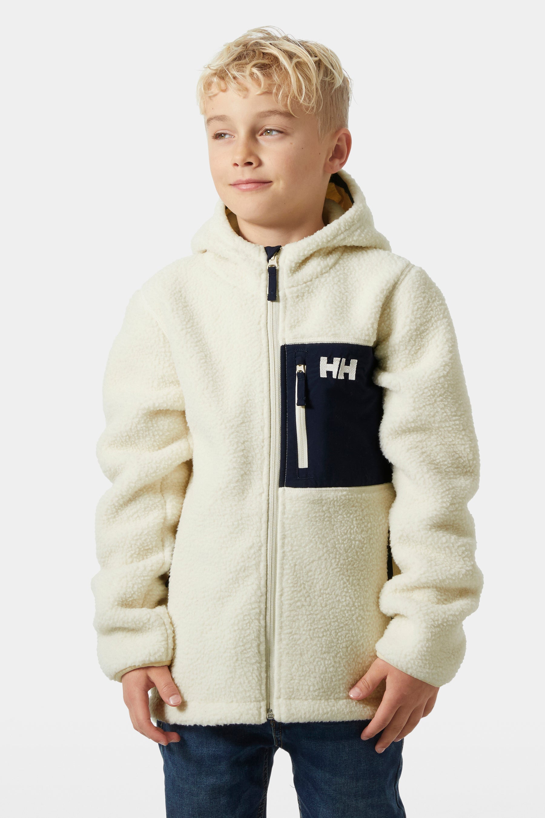 kids fleece jacket white