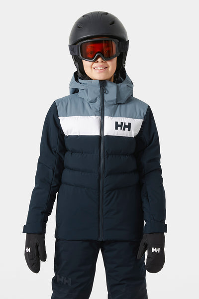 Boys Jacket - Ski Helly Hansen Cyclone Navy Grey