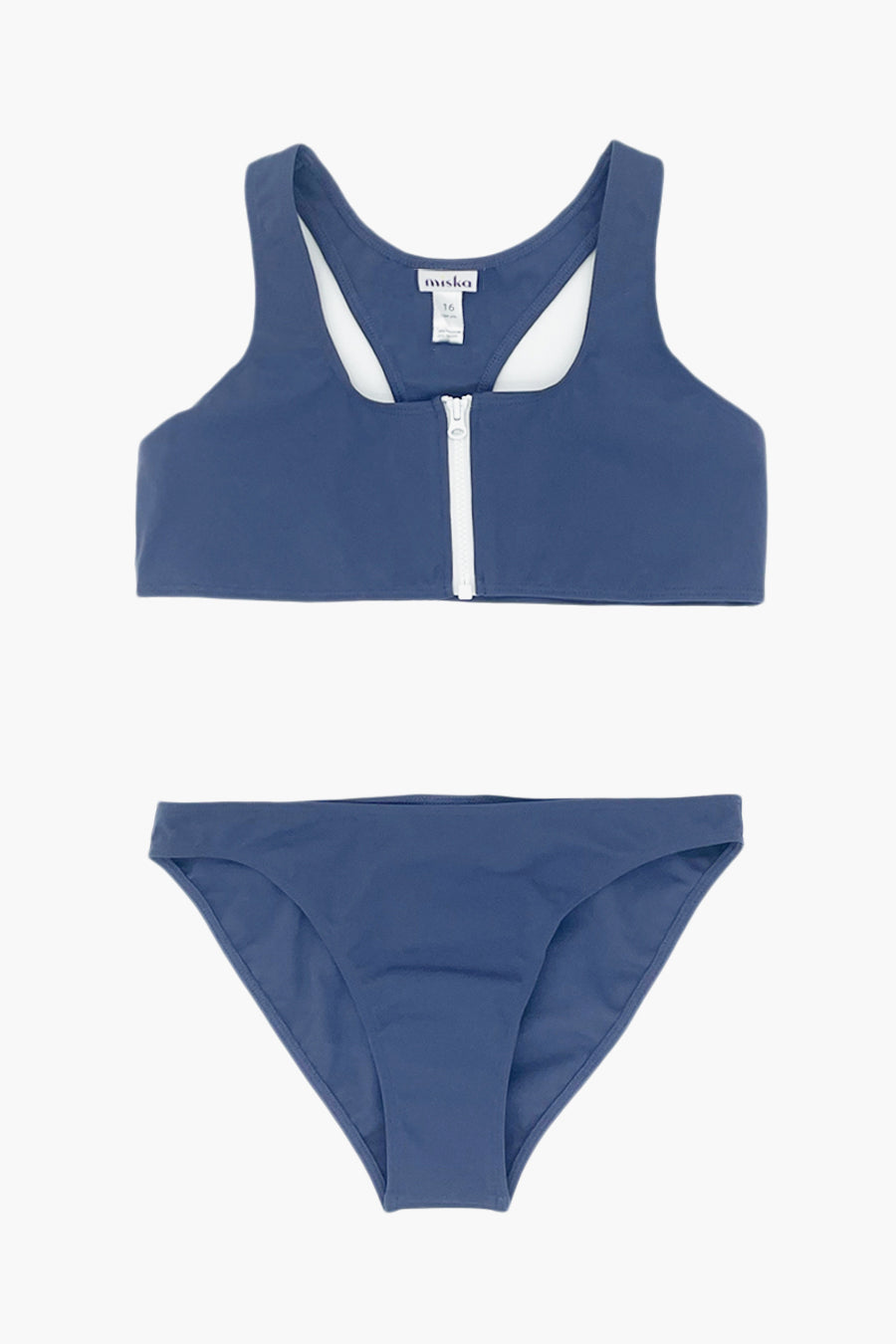 MISKA Paris Mix And Match Sport Girls Bikini Top - Navy